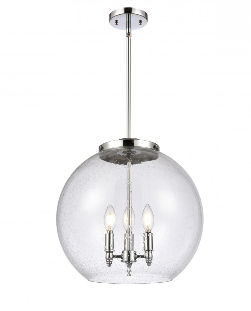 Athens - 3 Light - 16 inch - Polished Chrome - Stem hung - Pendant