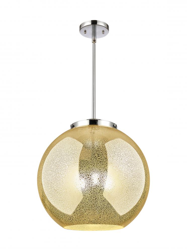 Athens - 3 Light - 16 inch - Polished Chrome - Stem hung - Pendant