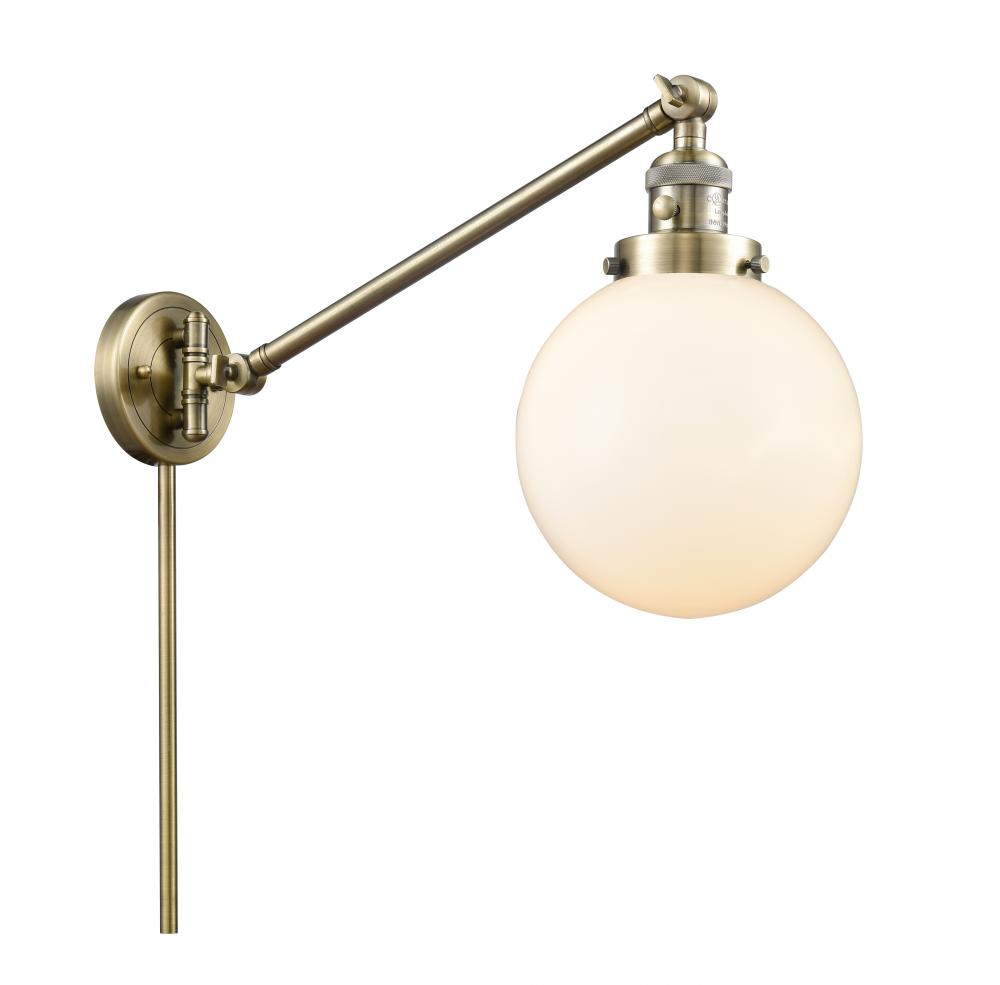 Beacon - 1 Light - 8 inch - Antique Brass -Adjustable Swing Arm