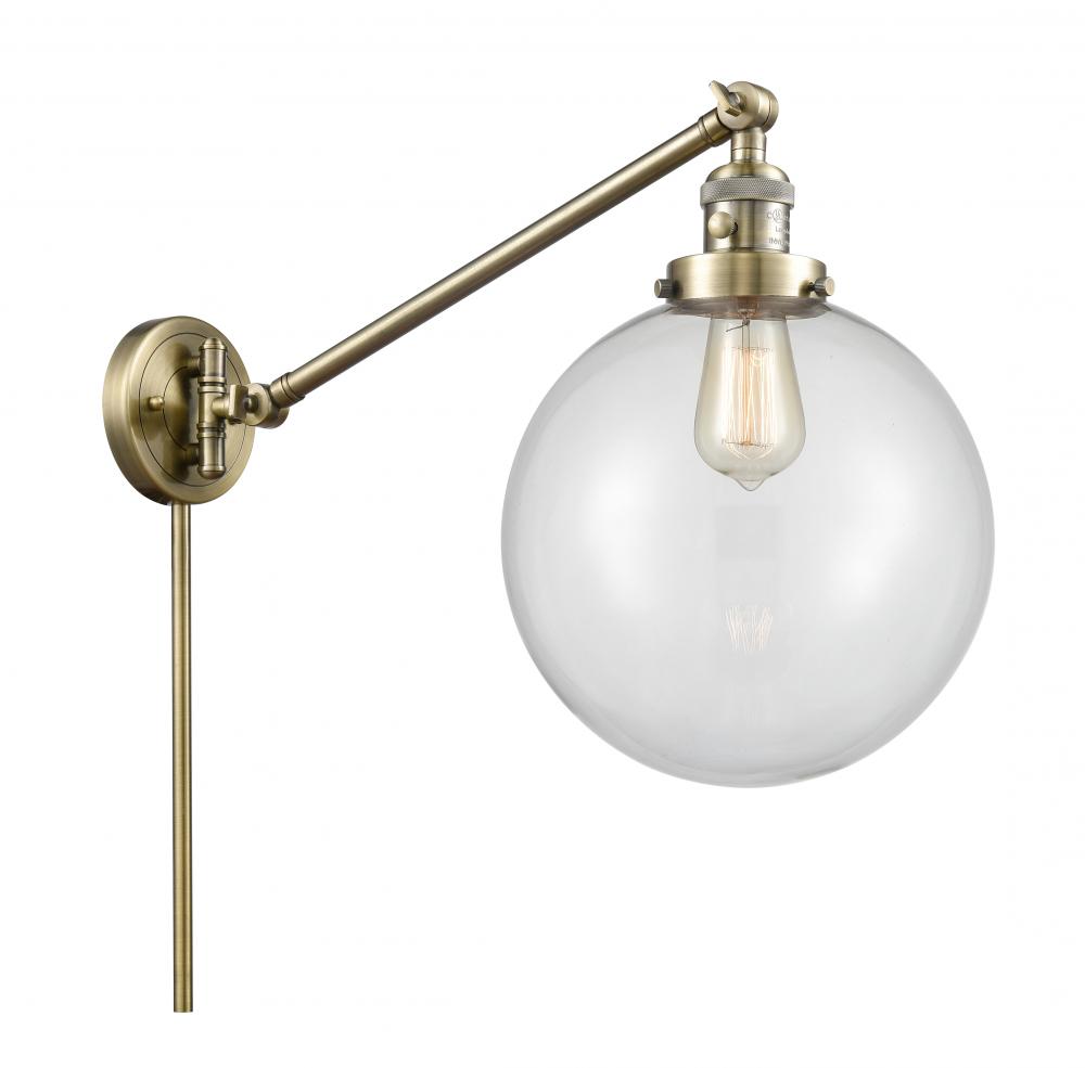 Beacon - 1 Light - 10 inch - Antique Brass -Adjustable Swing Arm