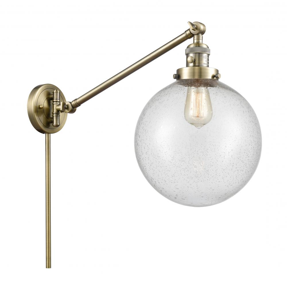 Beacon - 1 Light - 10 inch - Antique Brass -Adjustable Swing Arm