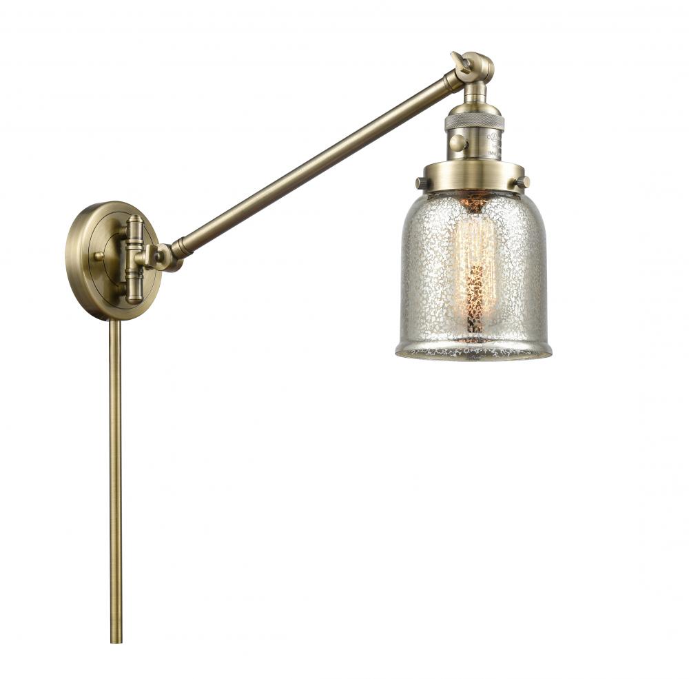 Bell - 1 Light - 8 inch - Antique Brass - Swing Arm