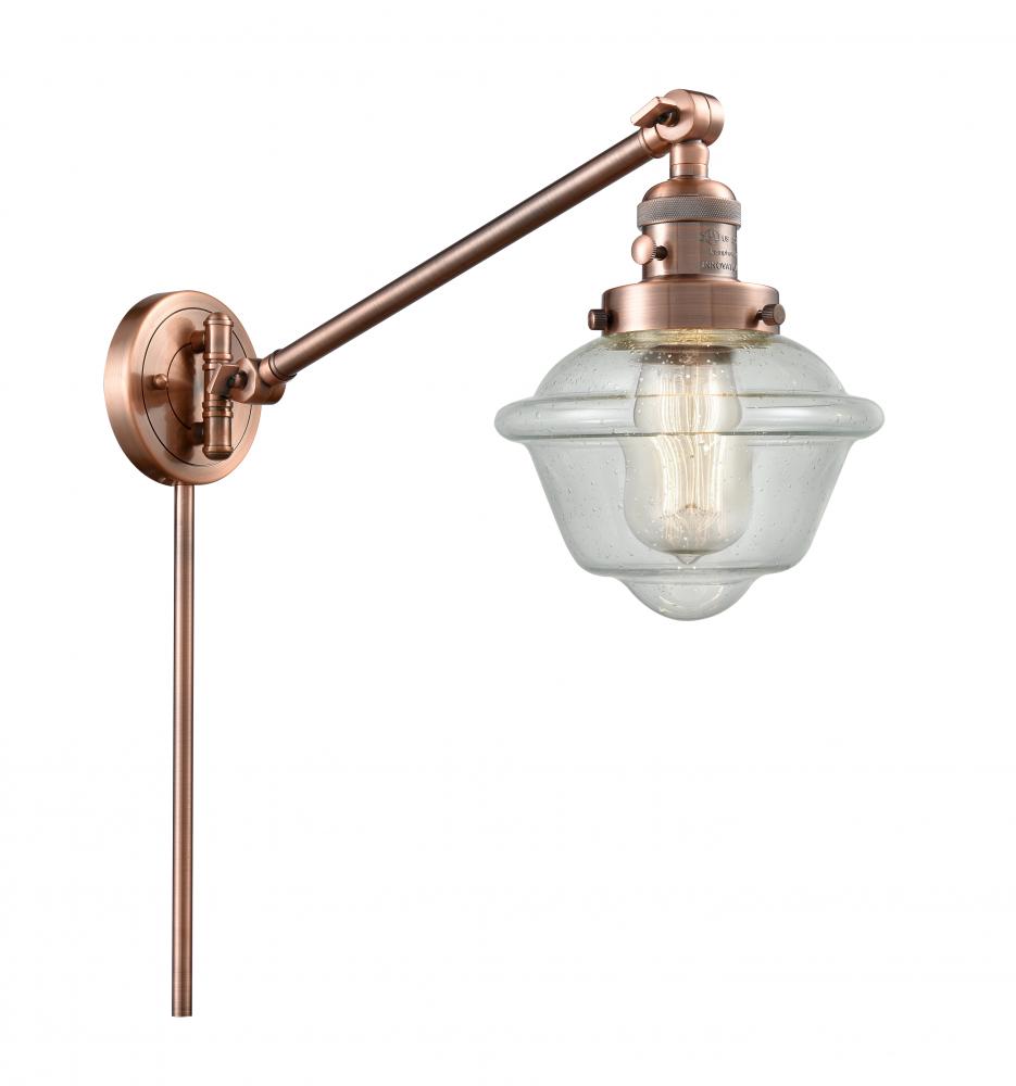 Oxford - 1 Light - 8 inch - Antique Copper -Adjustable Swing Arm