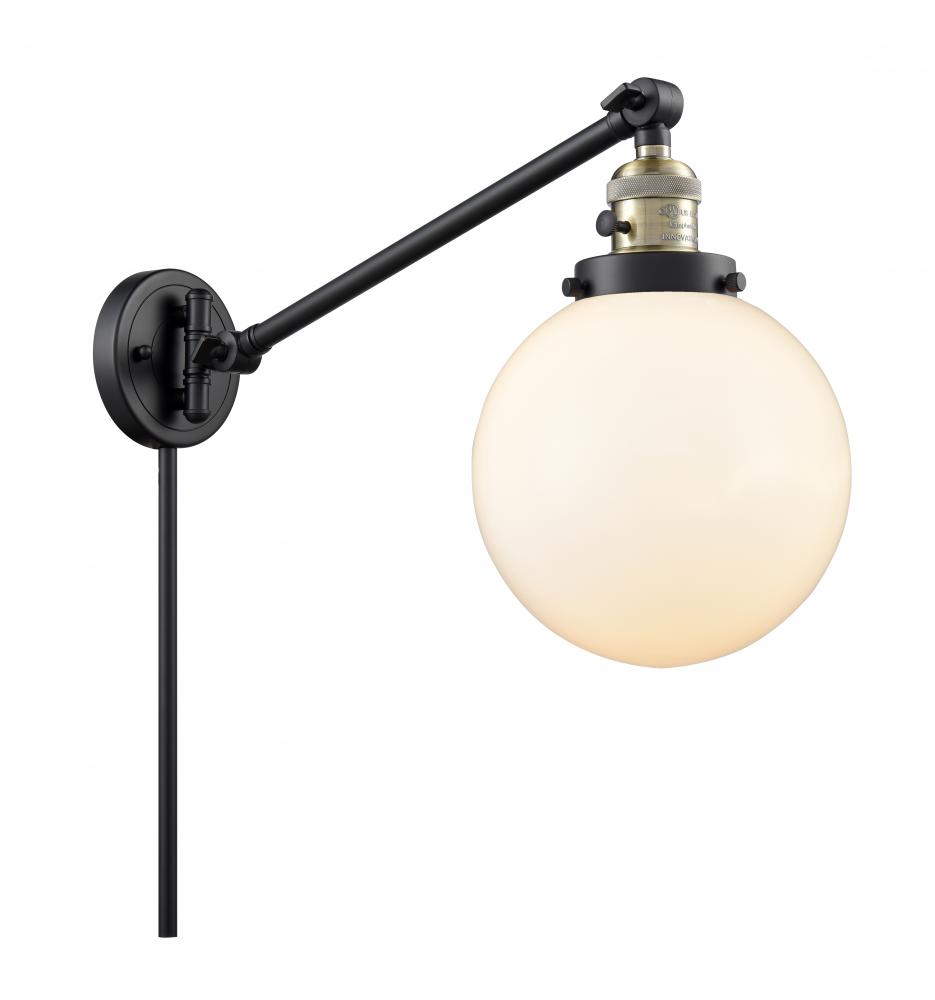 Beacon - 1 Light - 8 inch - Black Antique Brass -Adjustable Swing Arm
