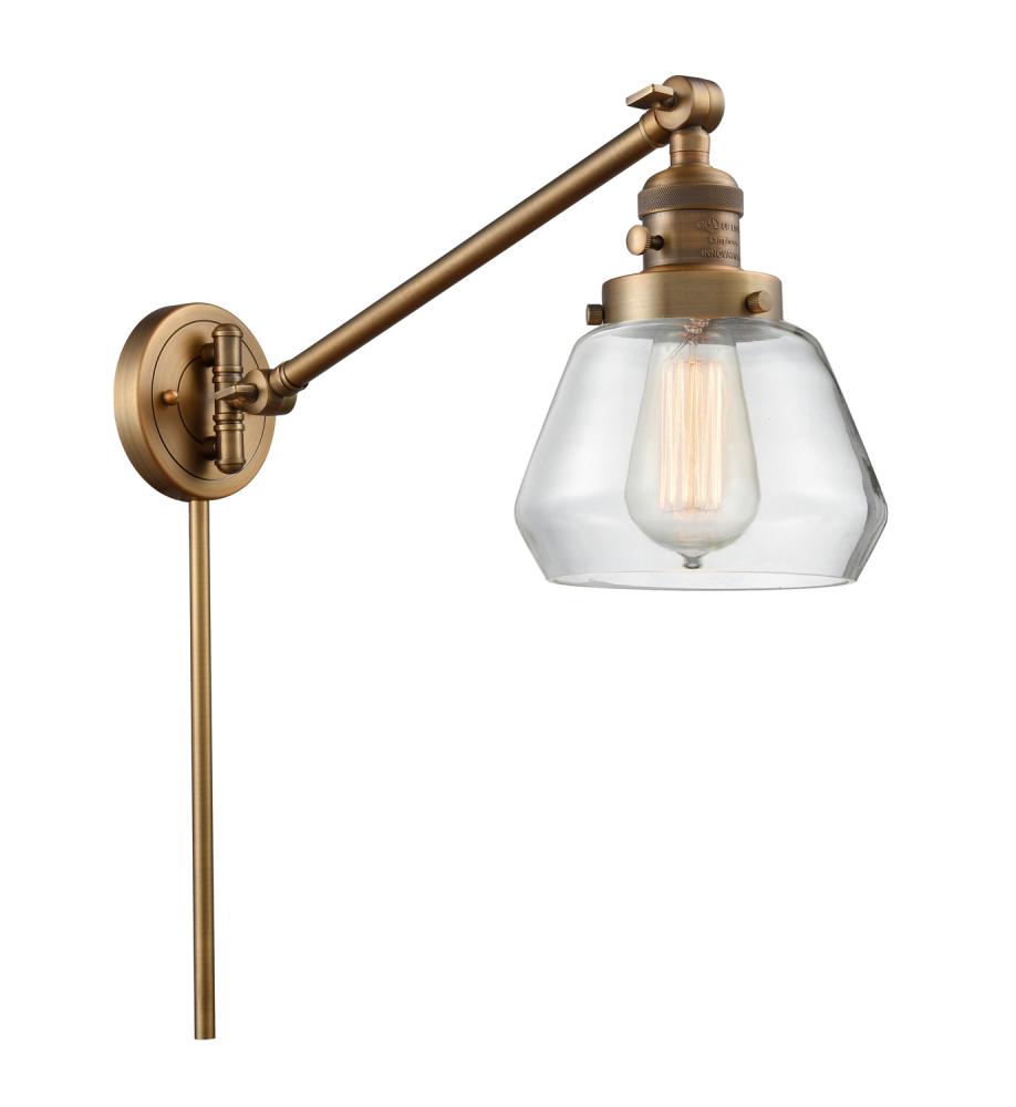 Fulton - 1 Light - 8 inch - Brushed Brass - Swing Arm