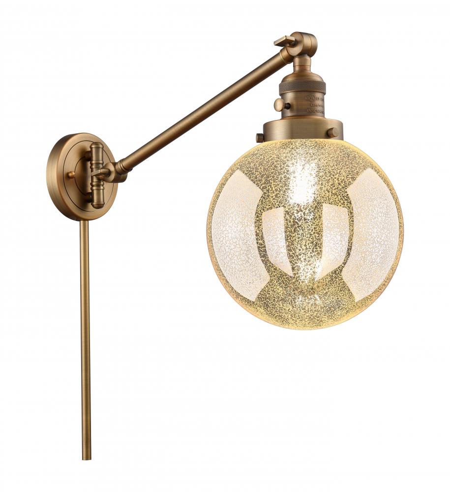 Beacon - 1 Light - 8 inch - Brushed Brass -Adjustable Swing Arm