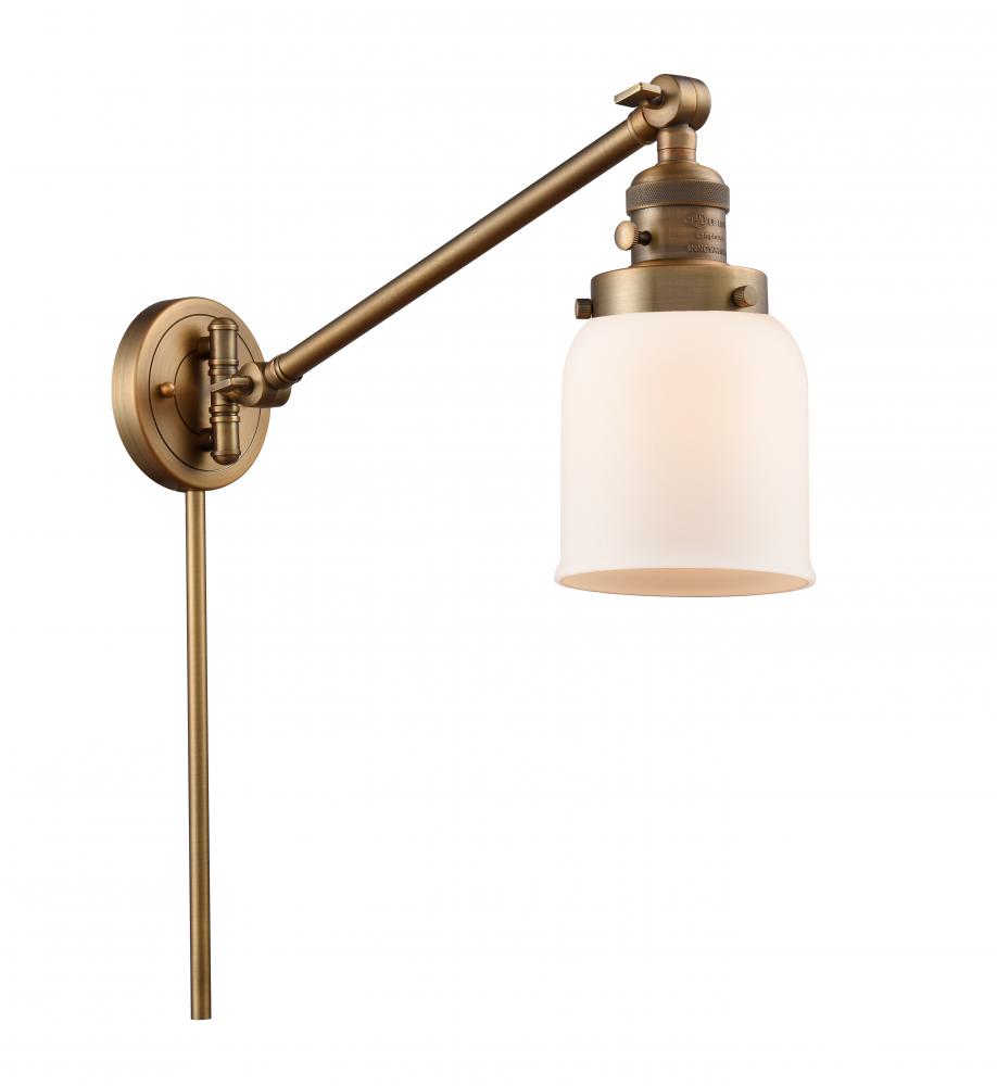 Bell - 1 Light - 8 inch - Brushed Brass -Adjustable Swing Arm