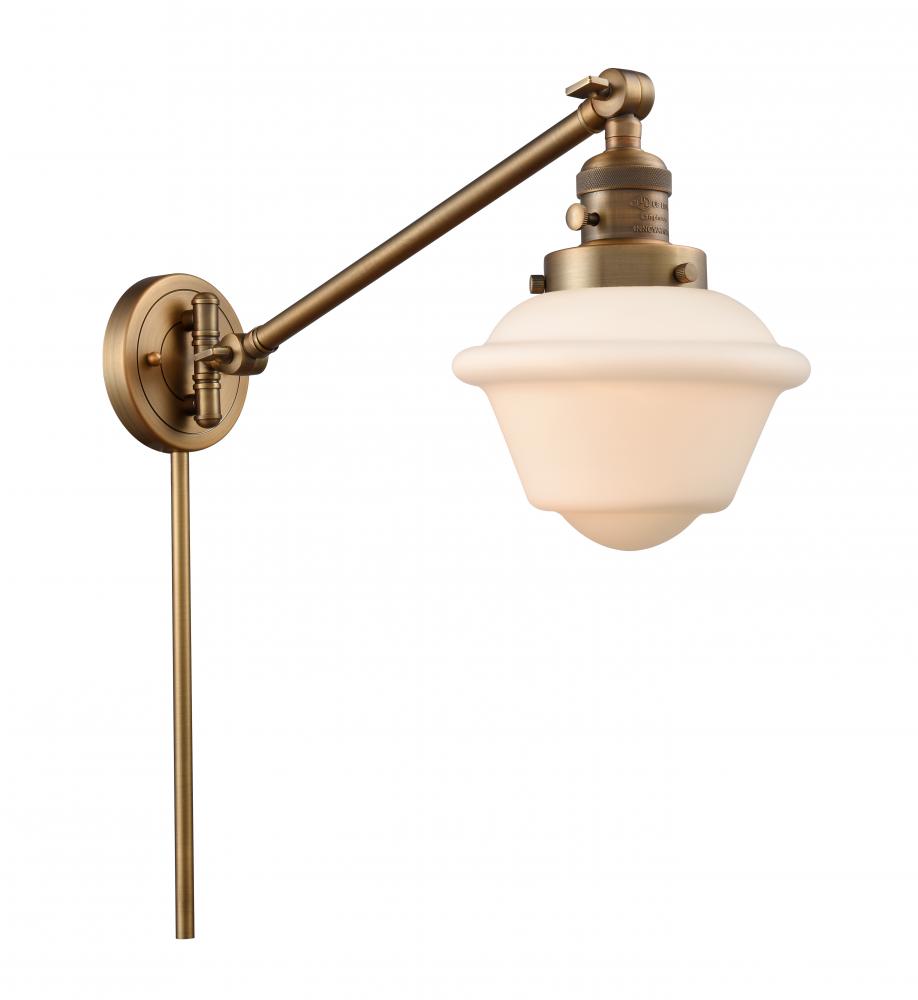 Oxford - 1 Light - 8 inch - Brushed Brass -Adjustable Swing Arm