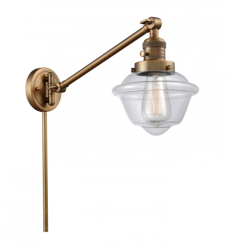 Oxford - 1 Light - 8 inch - Brushed Brass -Adjustable Swing Arm