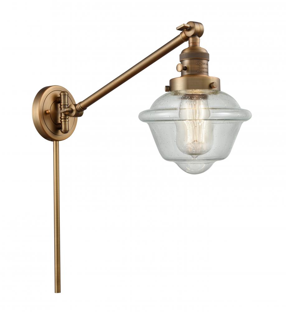 Oxford - 1 Light - 8 inch - Brushed Brass -Adjustable Swing Arm