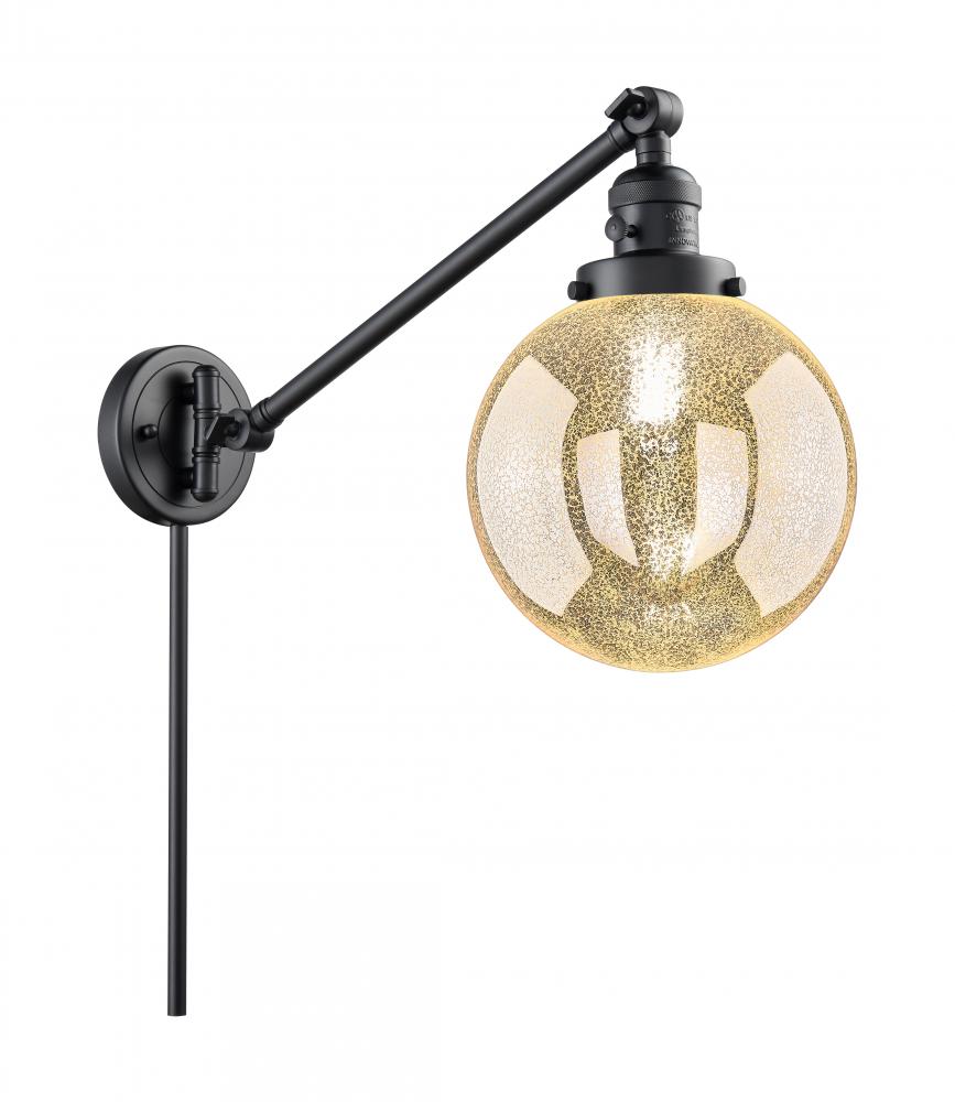 Beacon - 1 Light - 8 inch - Matte Black -Adjustable Swing Arm