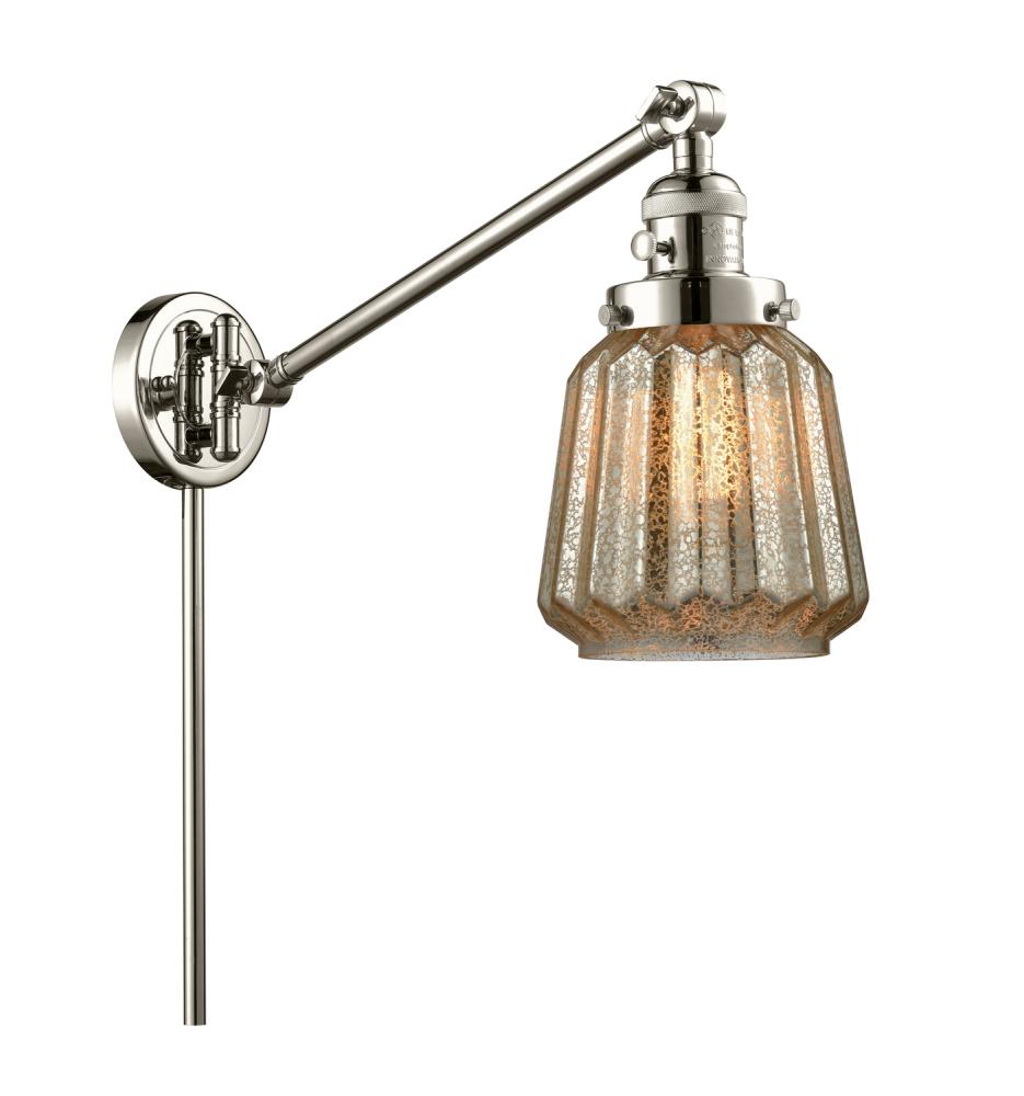 Chatham - 1 Light - 8 inch - Polished Nickel -Adjustable Swing Arm