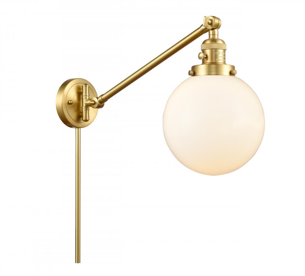Beacon - 1 Light - 8 inch - Satin Gold -Adjustable Swing Arm
