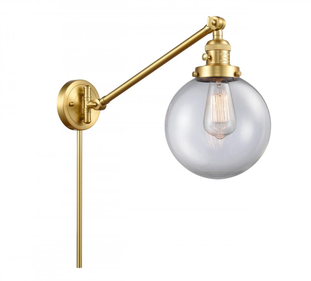 Beacon - 1 Light - 8 inch - Satin Gold -Adjustable Swing Arm