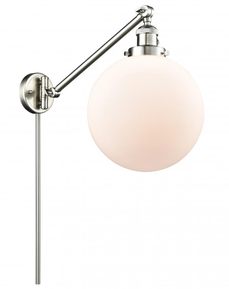 Beacon - 1 Light - 10 inch - Brushed Satin Nickel -Adjustable Swing Arm