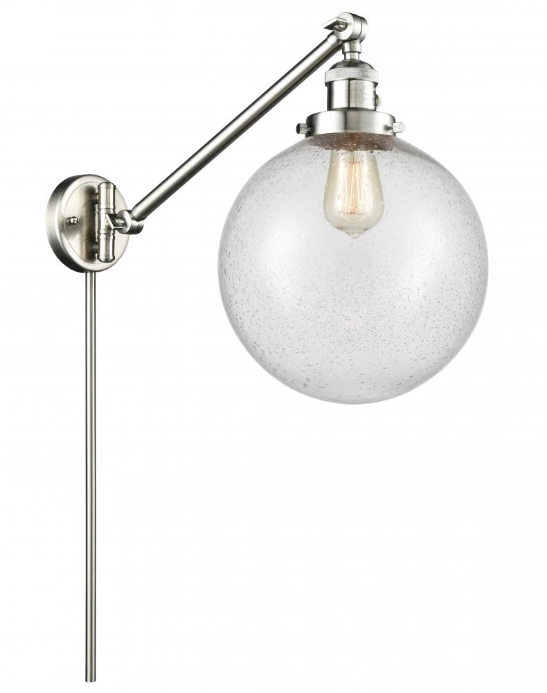 Beacon - 1 Light - 10 inch - Brushed Satin Nickel -Adjustable Swing Arm