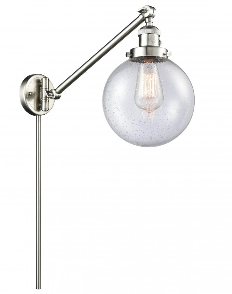 Beacon - 1 Light - 8 inch - Brushed Satin Nickel -Adjustable Swing Arm