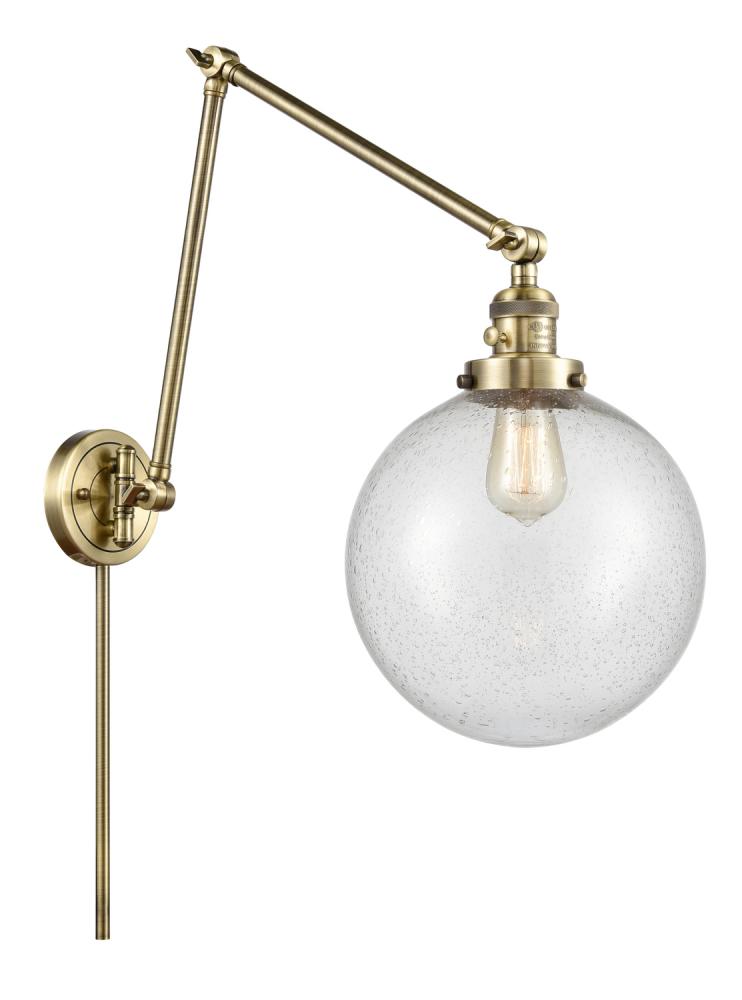 Beacon - 1 Light - 10 inch - Antique Brass -Adjustable Swing Arm
