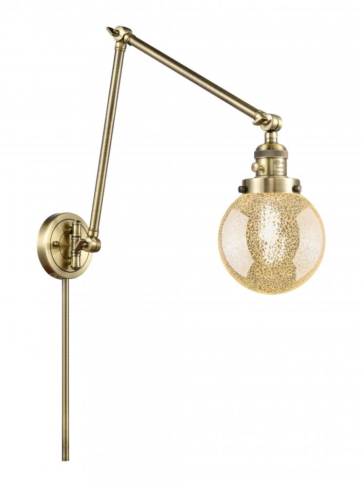 Beacon - 1 Light - 6 inch - Antique Brass -Adjustable Swing Arm