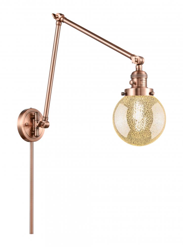 Beacon - 1 Light - 6 inch - Antique Copper -Adjustable Swing Arm