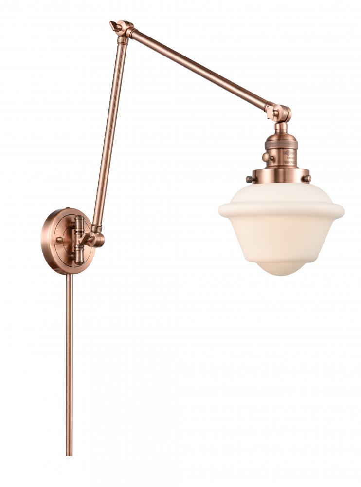 Oxford - 1 Light - 8 inch - Antique Copper -Adjustable Swing Arm
