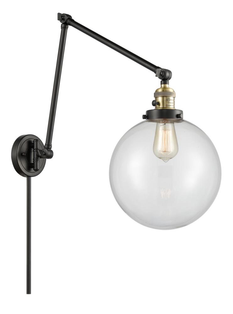 Beacon - 1 Light - 10 inch - Black Antique Brass -Adjustable Swing Arm