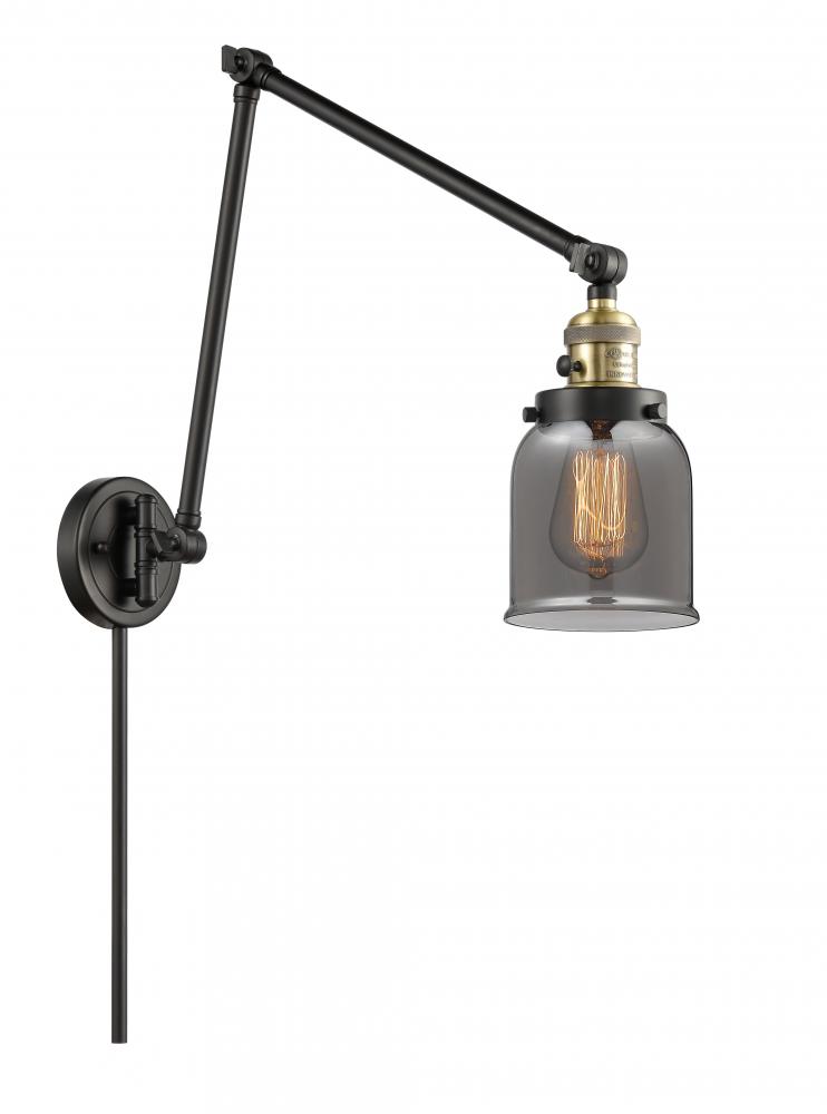 Bell - 1 Light - 8 inch - Black Antique Brass -Adjustable Swing Arm