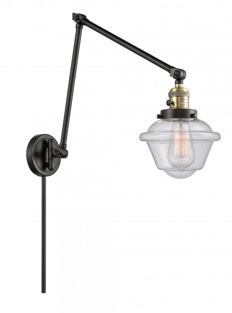 Oxford - 1 Light - 8 inch - Black Antique Brass -Adjustable Swing Arm