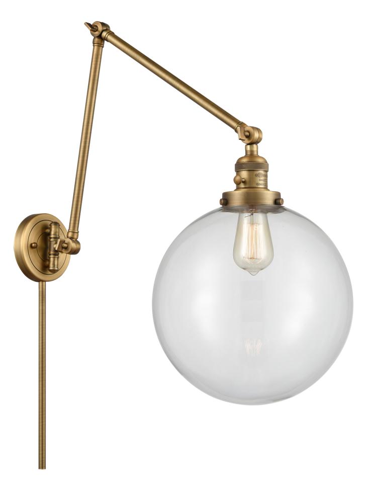 Beacon - 1 Light - 12 inch - Brushed Brass -Adjustable Swing Arm