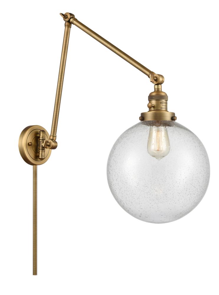 Beacon - 1 Light - 10 inch - Brushed Brass -Adjustable Swing Arm