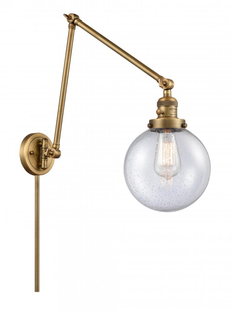 Beacon - 1 Light - 8 inch - Brushed Brass -Adjustable Swing Arm