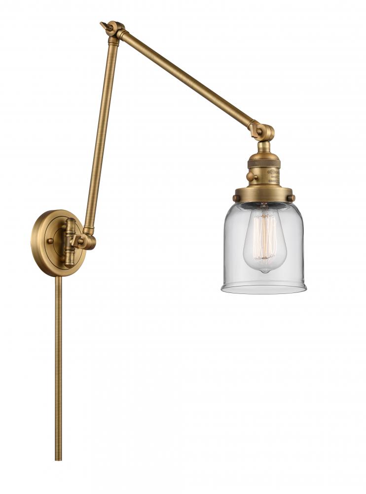 Bell - 1 Light - 8 inch - Brushed Brass -Adjustable Swing Arm