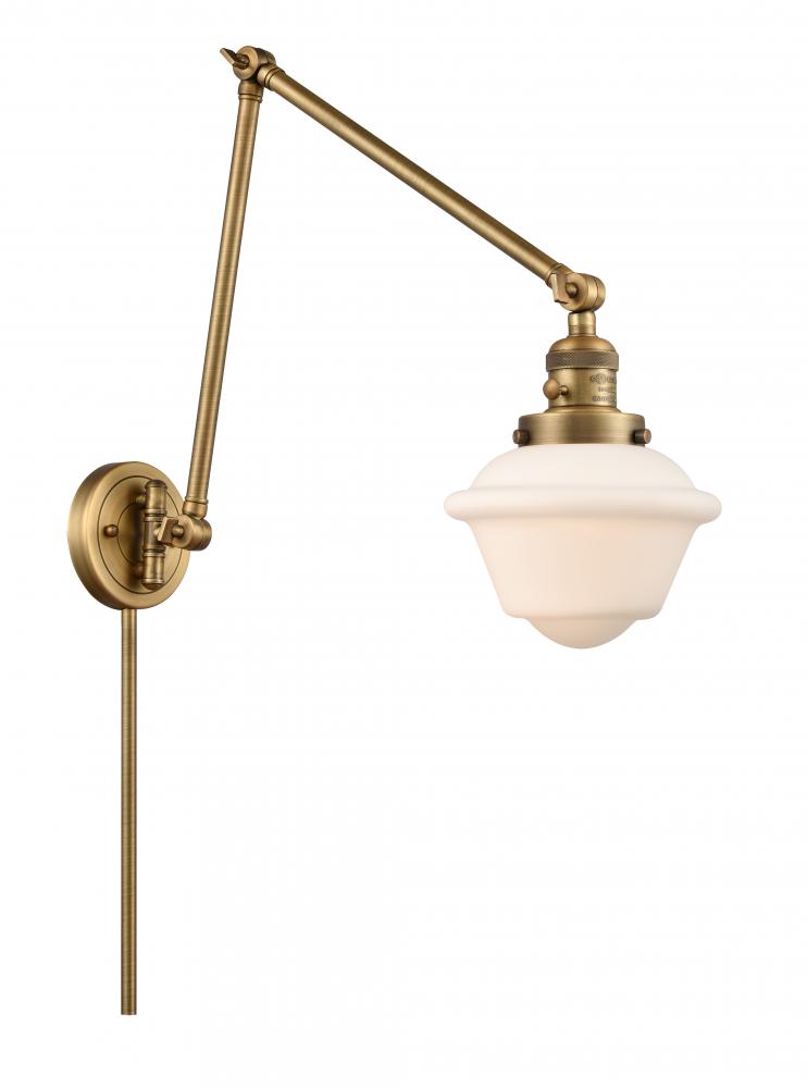 Oxford - 1 Light - 8 inch - Brushed Brass -Adjustable Swing Arm