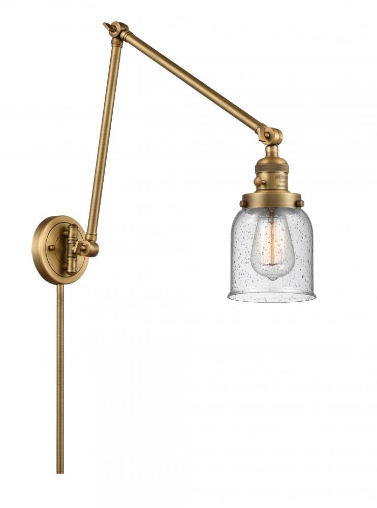 Bell - 1 Light - 8 inch - Brushed Brass -Adjustable Swing Arm
