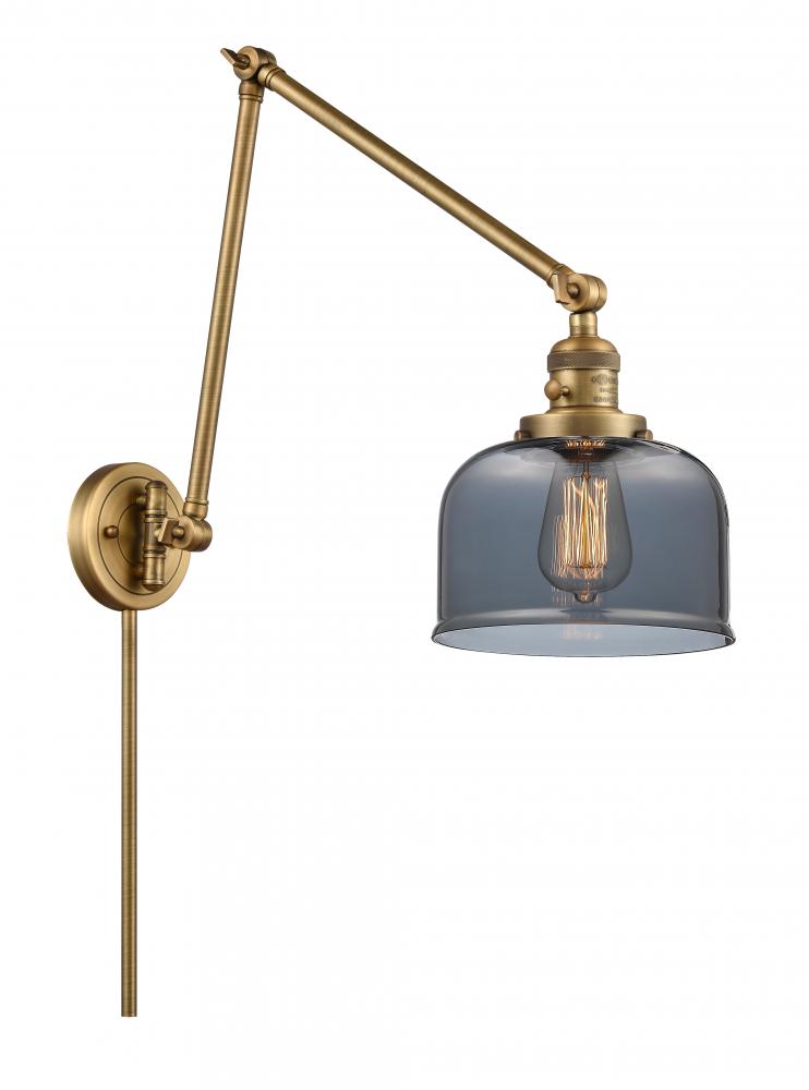 Bell - 1 Light - 8 inch - Brushed Brass -Adjustable Swing Arm
