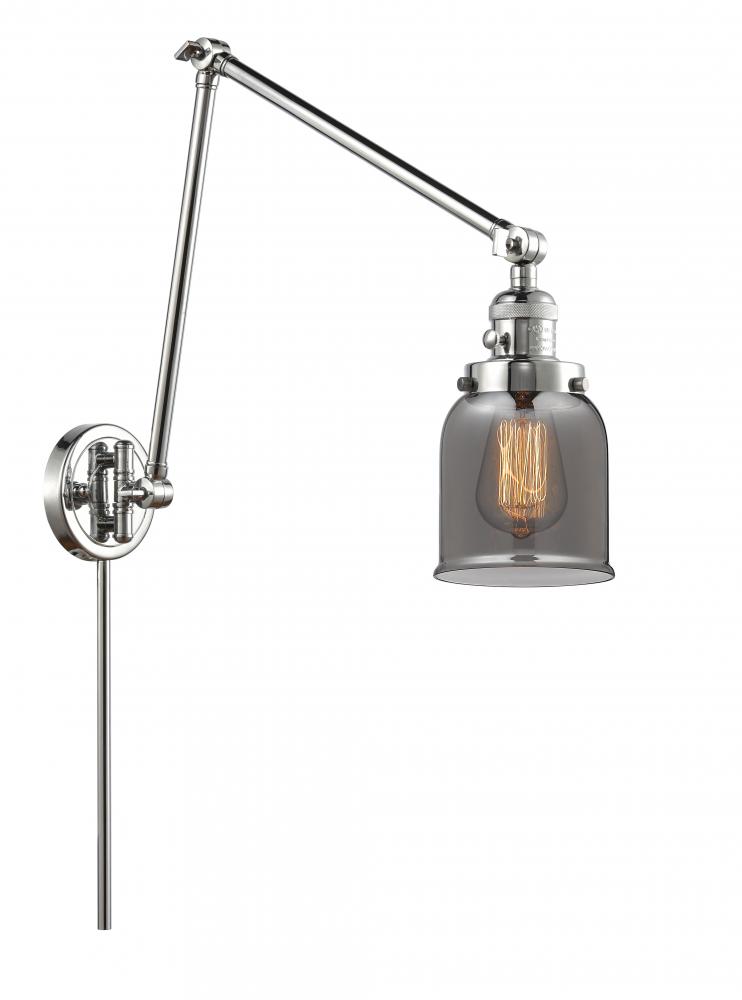 Bell - 1 Light - 8 inch - Polished Chrome -Adjustable Swing Arm