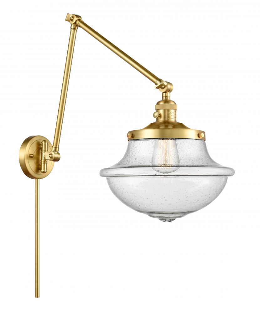 Oxford - 1 Light - 12 inch - Satin Gold -Adjustable Swing Arm