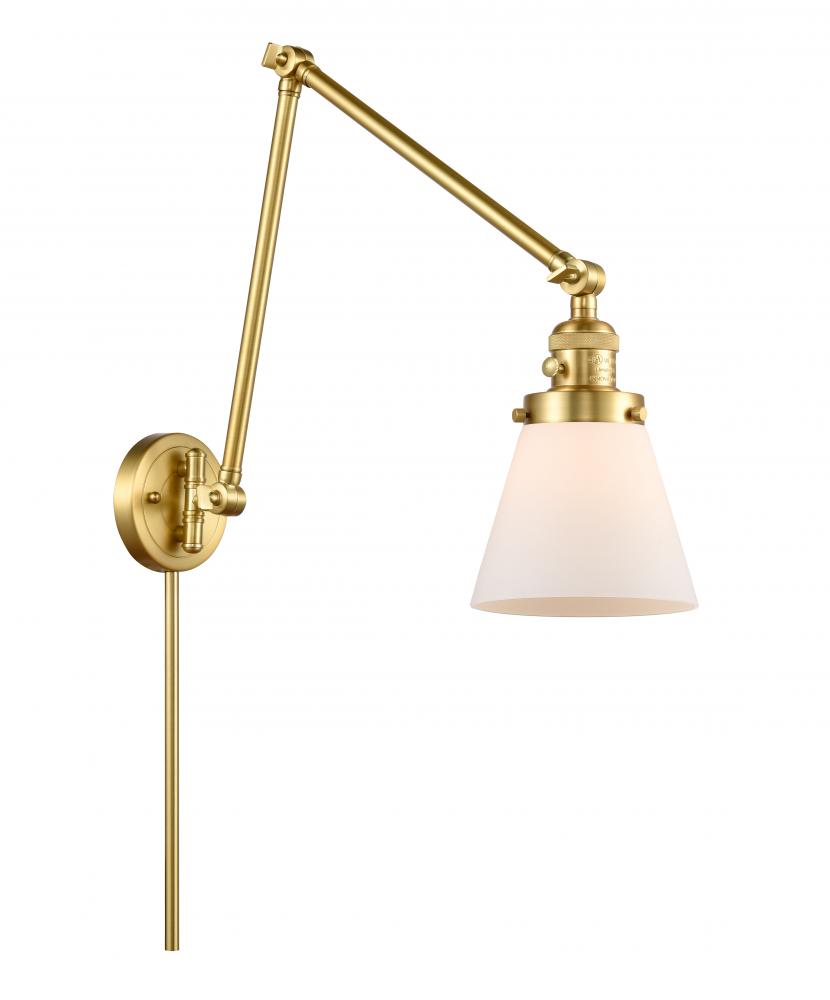 Cone - 1 Light - 8 inch - Satin Gold - Swing Arm