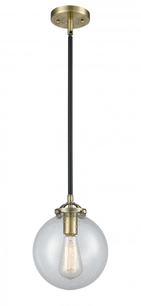 Beacon - 1 Light - 8 inch - Black Antique Brass - Stem hung - Mini Pendant