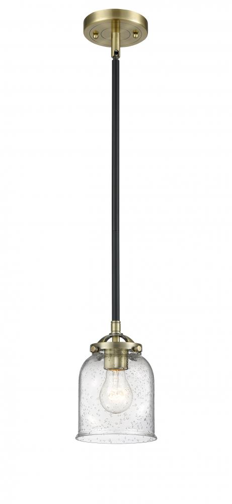 Bell - 1 Light - 5 inch - Black Antique Brass - Stem hung - Mini Pendant