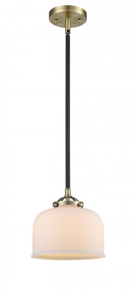 Bell - 1 Light - 8 inch - Black Antique Brass - Stem hung - Mini Pendant