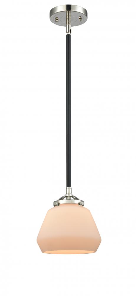 Fulton - 1 Light - 7 inch - Black Polished Nickel - Stem hung - Mini Pendant