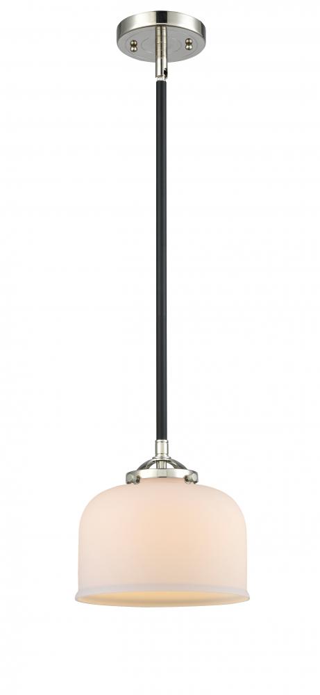 Bell - 1 Light - 8 inch - Black Polished Nickel - Stem hung - Mini Pendant