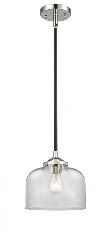 Bell - 1 Light - 8 inch - Black Polished Nickel - Stem hung - Mini Pendant