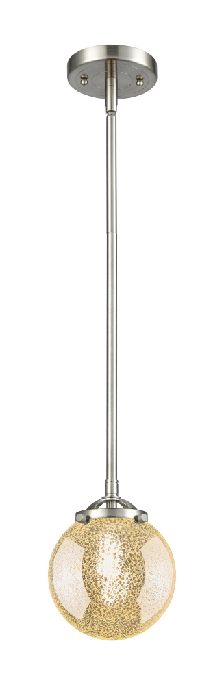 Beacon - 1 Light - 6 inch - Brushed Satin Nickel - Stem hung - Mini Pendant