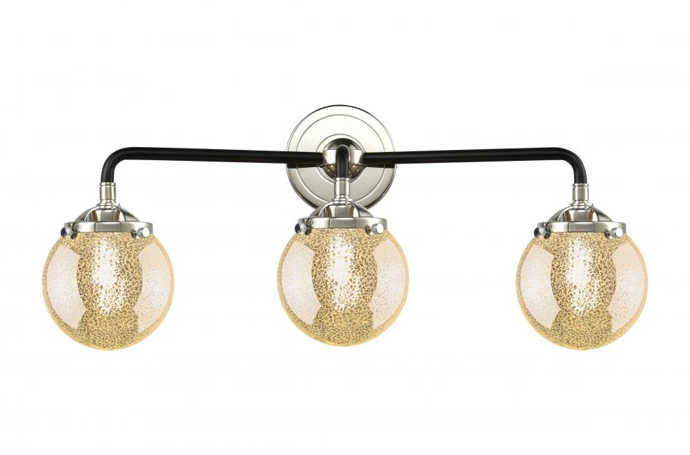 Beacon - 3 Light - 24 inch - Black Polished Nickel - Bath Vanity Light