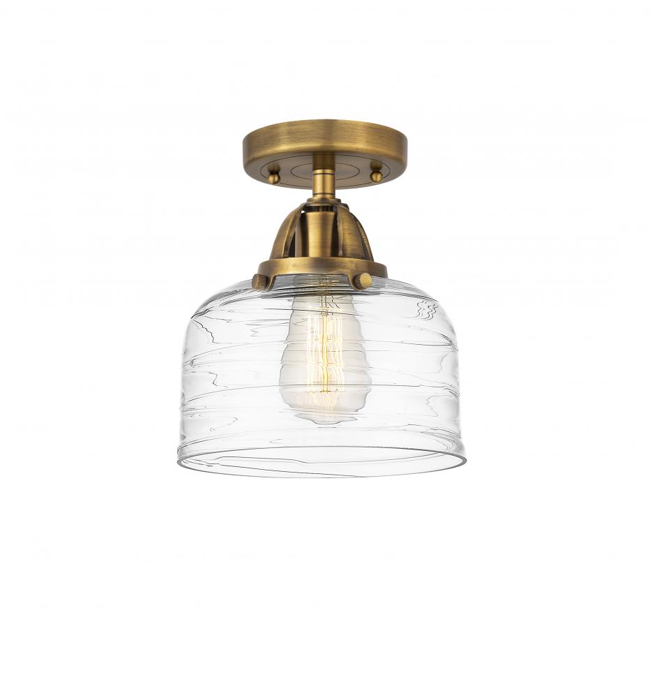Bell - 1 Light - 8 inch - Brushed Brass - Semi-Flush Mount