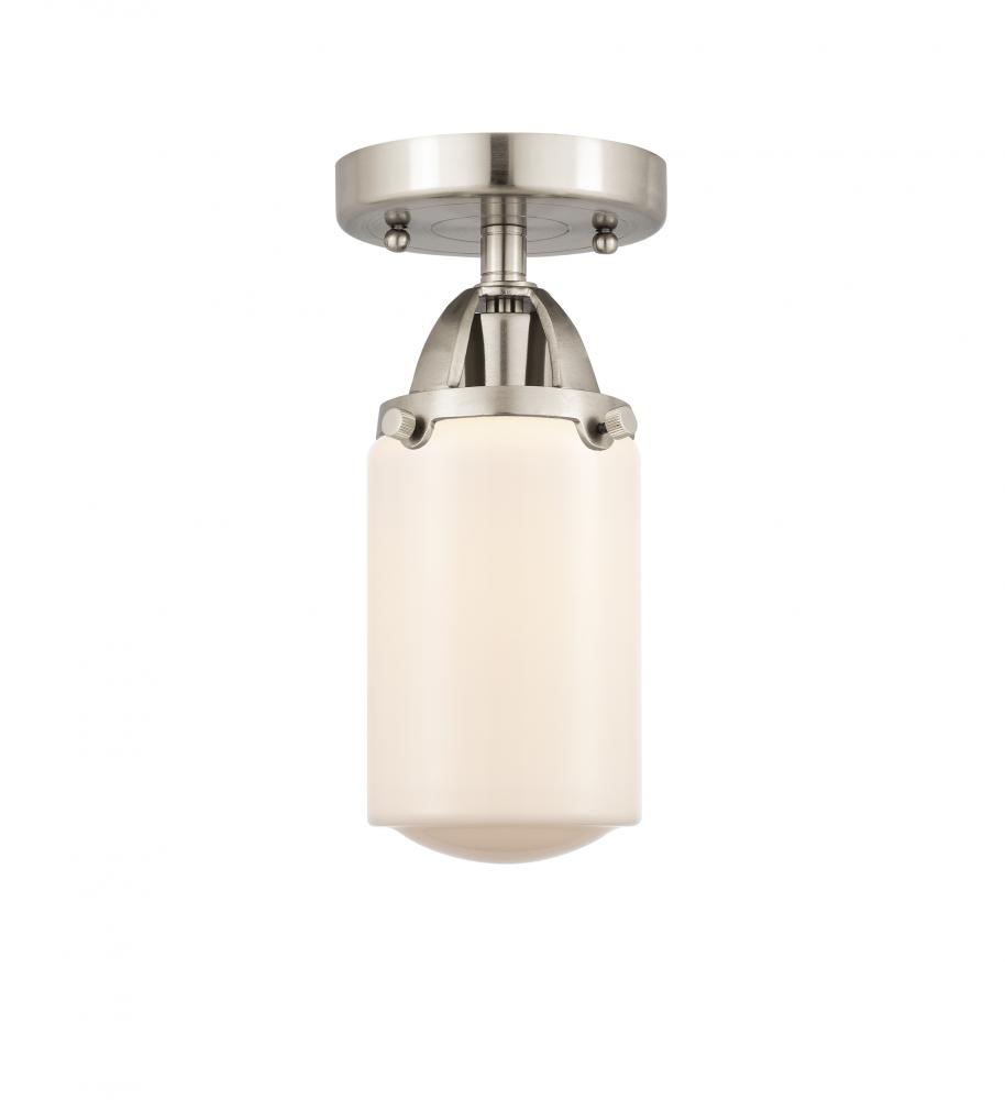 Dover - 1 Light - 5 inch - Brushed Satin Nickel - Semi-Flush Mount