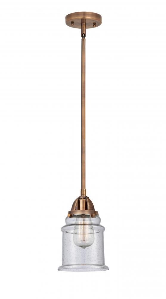 Canton - 1 Light - 6 inch - Antique Copper - Stem hung - Mini Pendant