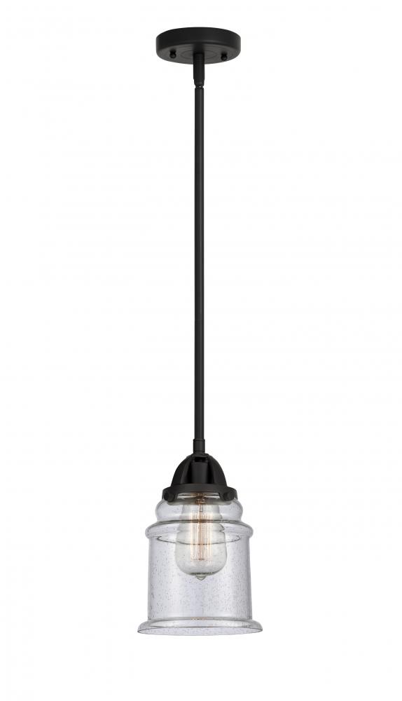 Canton - 1 Light - 6 inch - Matte Black - Stem hung - Mini Pendant